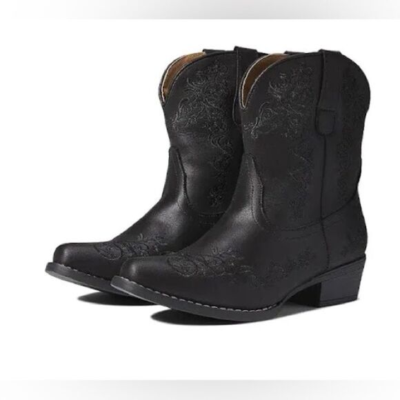 ROPER Riley Scroll Embroidered Womens Snip Toe Western Boots Size 9.5 EU 40.5 - Picture 1 of 13